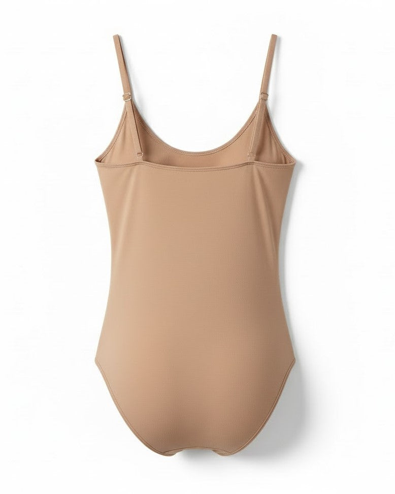 Women's Adjustable Strap Round-Neck Close-Fit Bodysuit