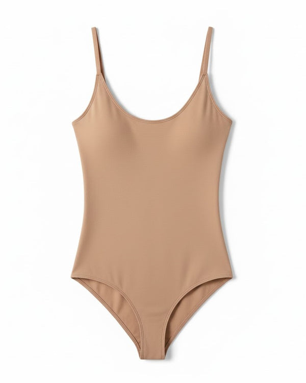 Women's Adjustable Strap Round-Neck Close-Fit Bodysuit