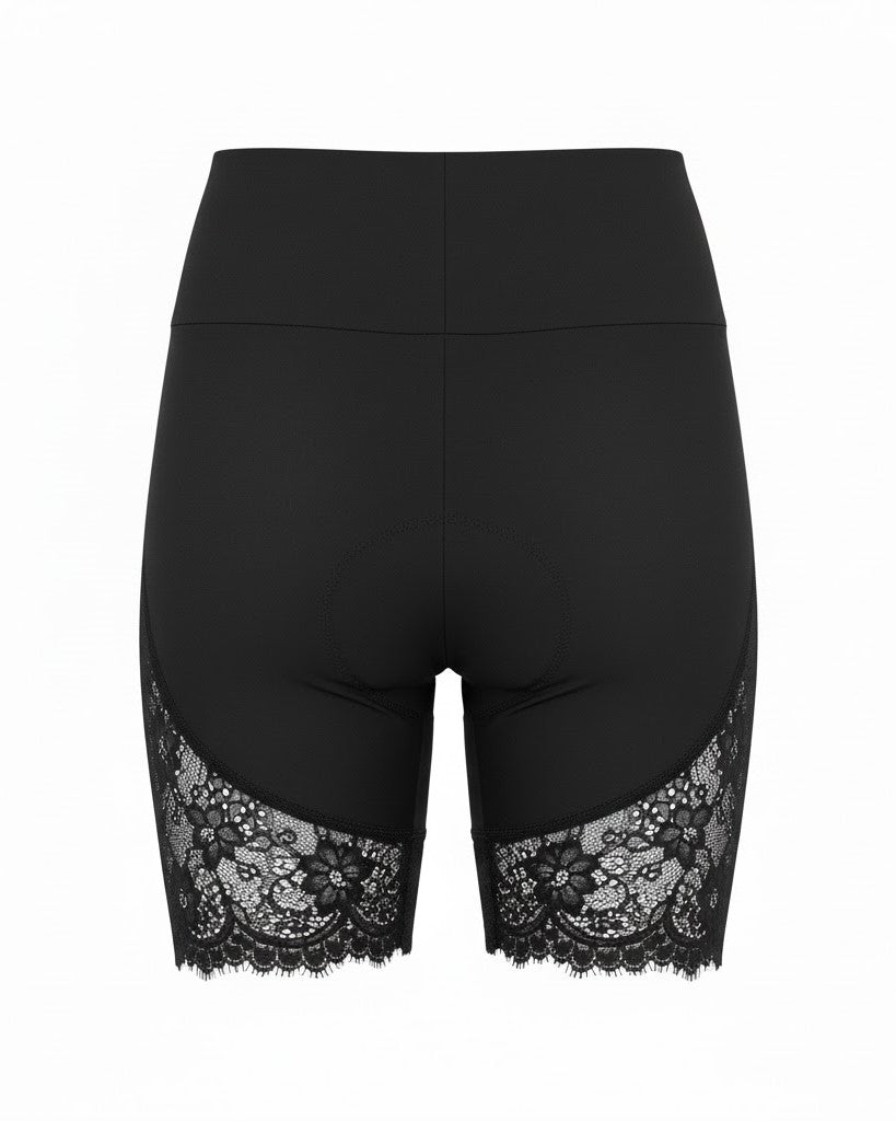 Women's Close-Fit Padded Shorts with Lace