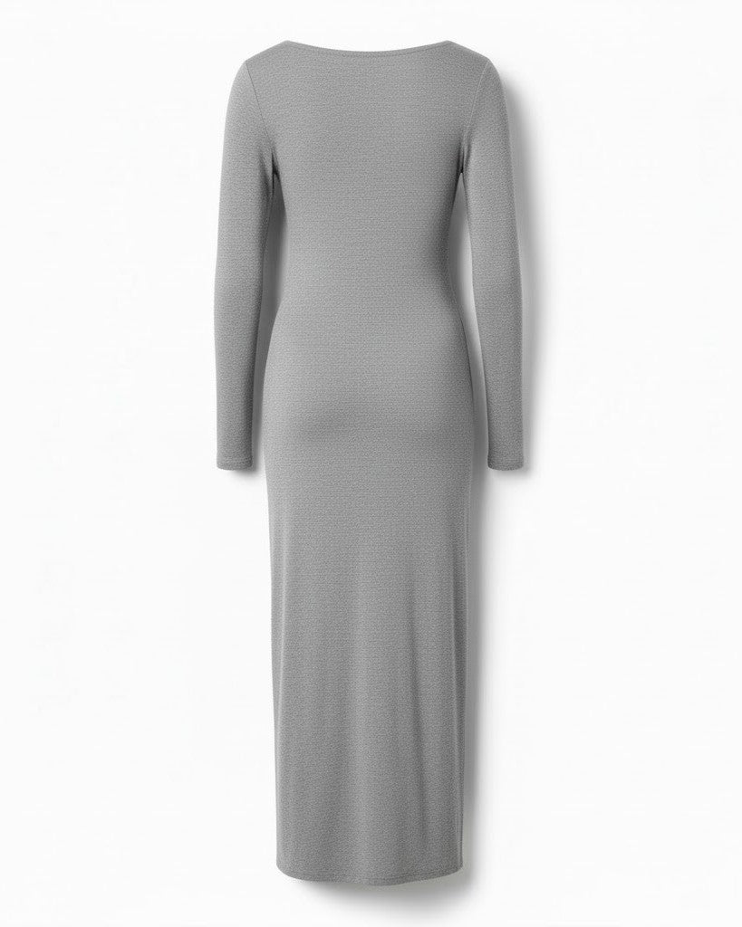 Women's Long Sleeve Close-Fit Maxi Dress