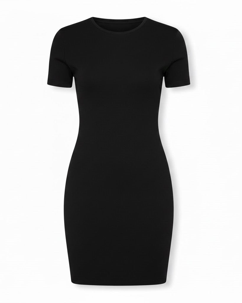 Women's Short Sleeve Close-Fit Mini Dress