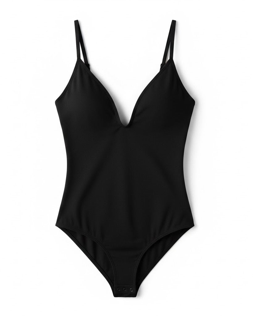 Women's V-Neck Sleeveless Close-Fit Bodysuit